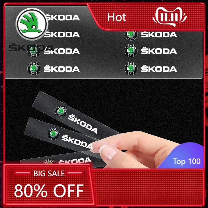 

Car Sticker 2025 New 3D Metal Car Interior Dekoration Stickers Badges Auto Styling Decals For Skoda Octavia MK2 MK3 2 3 A7 Fabia