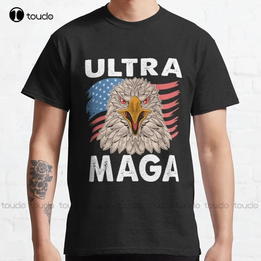 Ultra Maga Ultra Maga Proud Classic T-Shirt Trump 2024 Womens Hawaiian Shirt Custom Gift Outdoor Simple Vintag Casual T Shirts