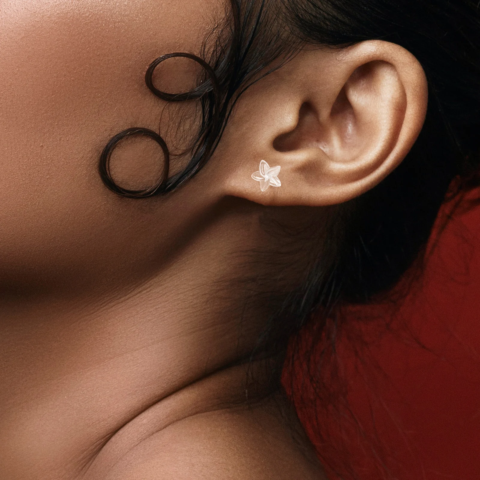 

Resin Earring Backs Frangipani Studs Aesthetic Jewelry Women Girls Piercing Accessories Lightweight Durable Smooth Corners