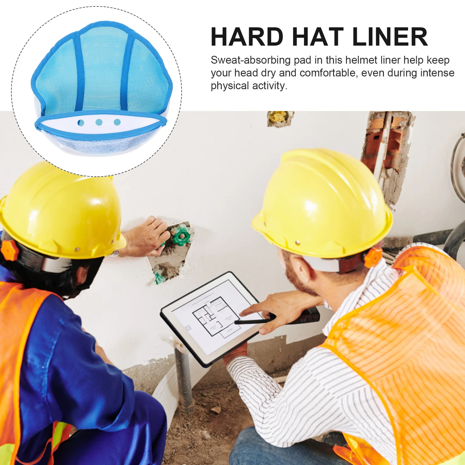 

Breathable Mesh Liner Hard Hat Protector Sweat Absorbing Pad Summer Bump Cap Insert Replacement Accessories