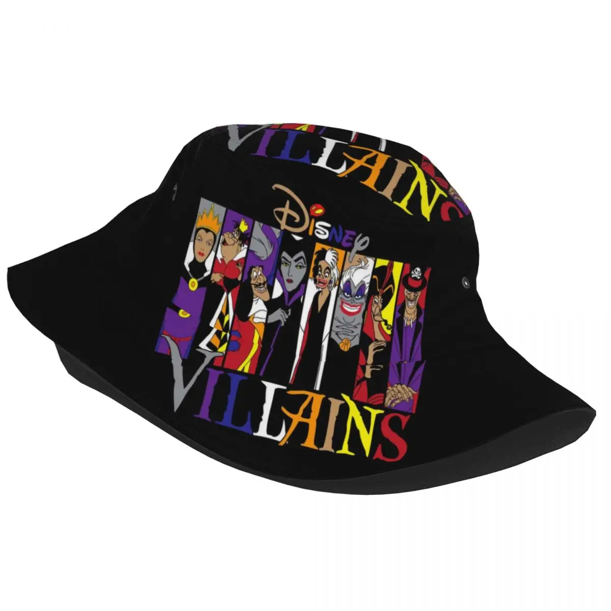 Villains Cartoon Queen Of Hearts Bucket Hats Gifts For Girls Harajuku Funny Vocation Caps For Travel Lightweight