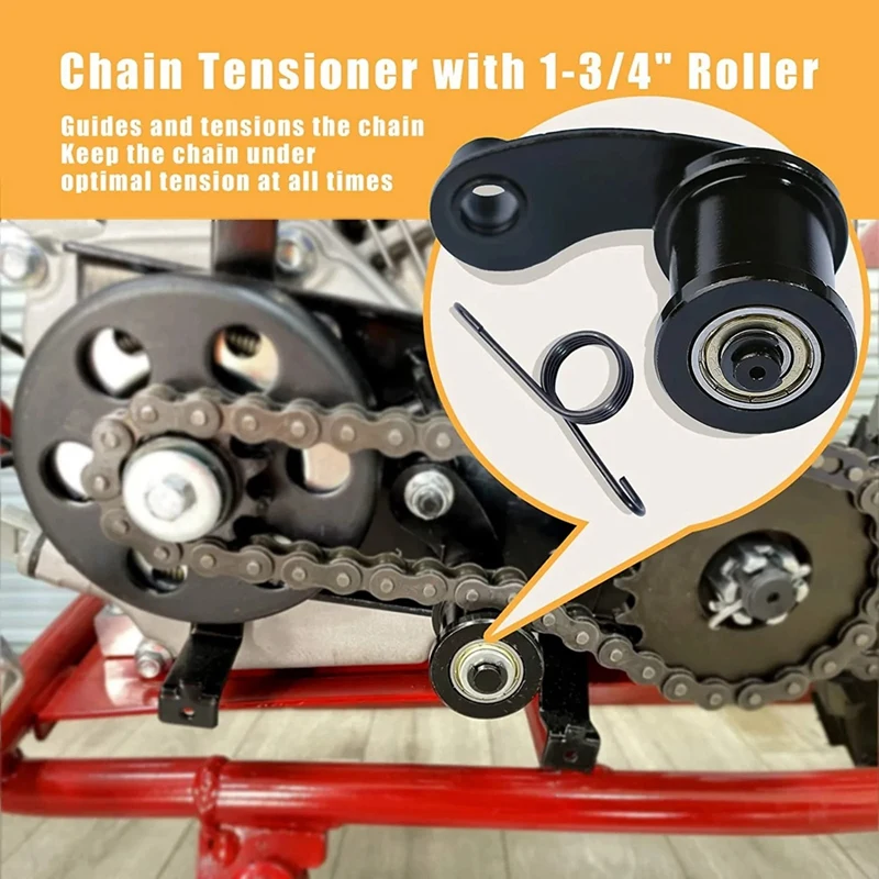 Chain Tensioner 1-3/4Inch Roller For 196Cc Mini Bike For Coleman CT100U CT200U-EX BT200X Hensim Baja Massimo MB165 MB200