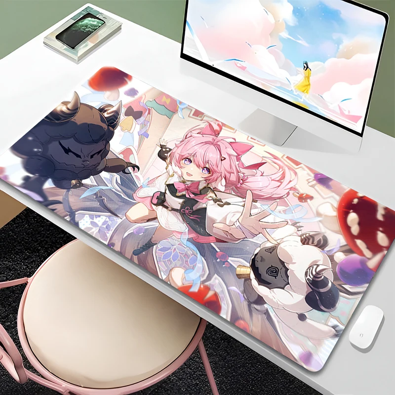 

Encore Wuthering Waves Mouse Pad PC Kawaii Pink Gaming Mousepad Laptop Anime Girl Gamer Cabinet Keyboard Rug Large Cute Desk Mat