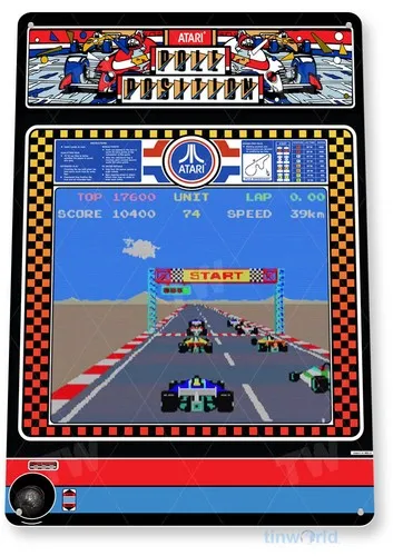 Letrero de Arcade Pole Position, Letrero Clásico de Juego de Arcade, Letrero Metálico para Sala de Juegos C445