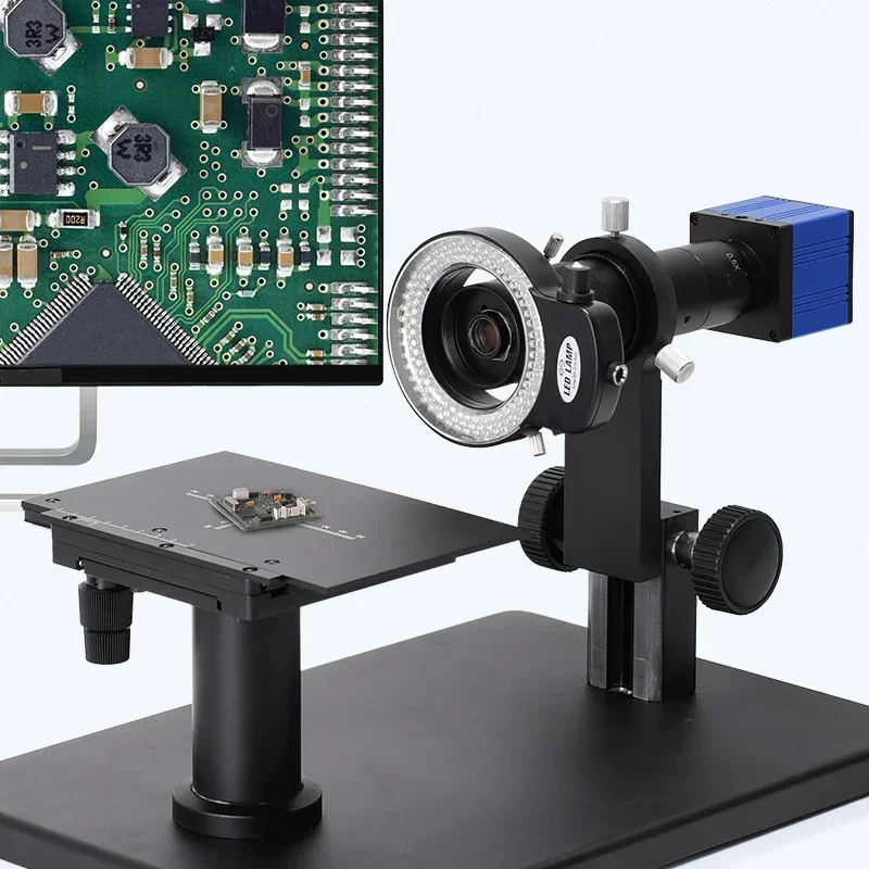 Staffa di messa a fuoco orizzontale con obiettivo monocilindrico per microscopio, base verticale orizzontale, asse xy, staffa di messa a fuoco orizzontale