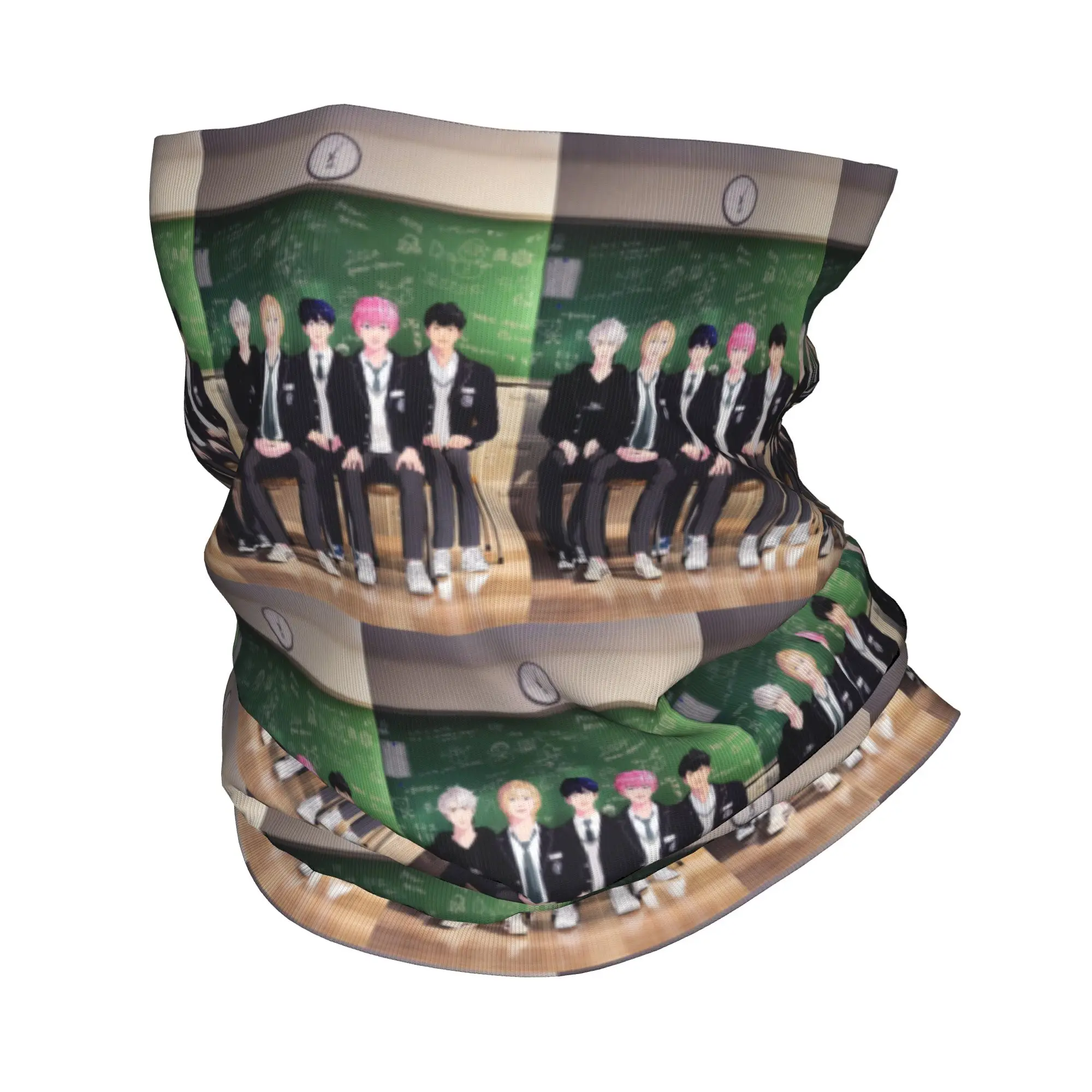 Kpop PLAVE Caligo Pt Bandana Neck Gaiter Printed Magic Scarf Multifunction Balaclava Outdoor Sports Unisex Adult All Season