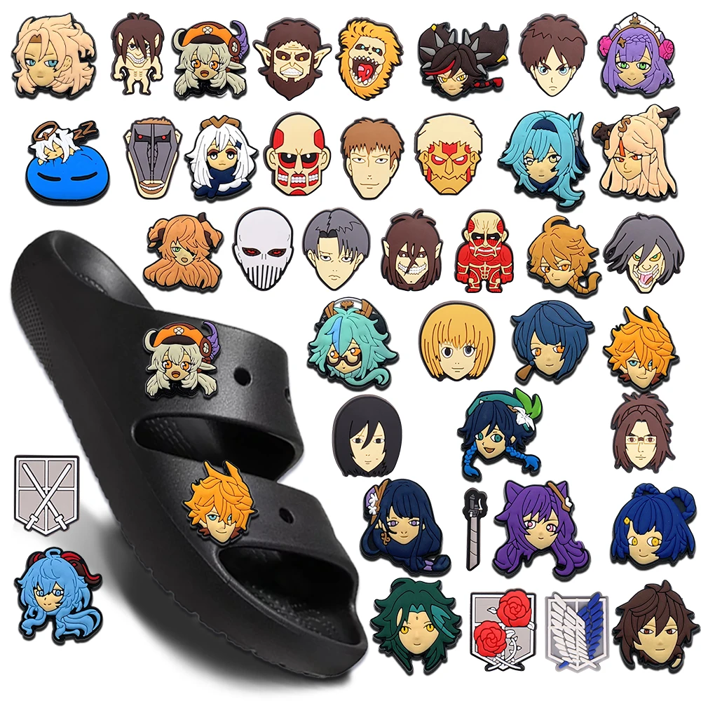 

6-100PCS Hot Toys Anime Cartoon Shoe Charms Garden Shoe Accessories Buckle Fit Clogs Decaration Sandals Decorate Men Women Gift