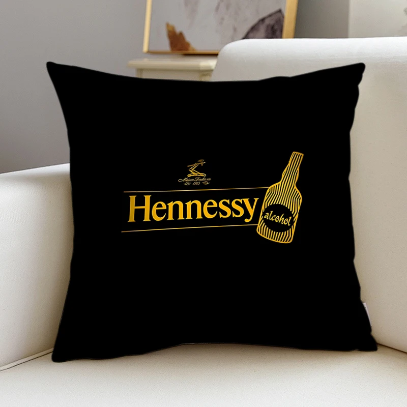 New pillowcase bedding comfortable square pillow sofa Hennessy Brandy brand logo Fashion tide Pillow cover pillowcase Home Decor