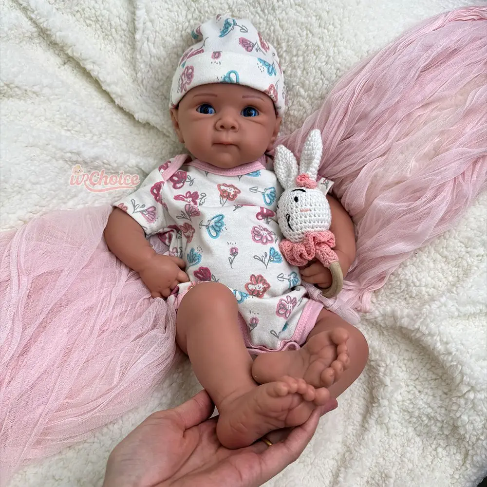 48 cm siliconen reborn babymeisje Bettie full body zachte wasbare pop realistische gewogen pasgeboren pop voor verzamelaar kerstcadeau