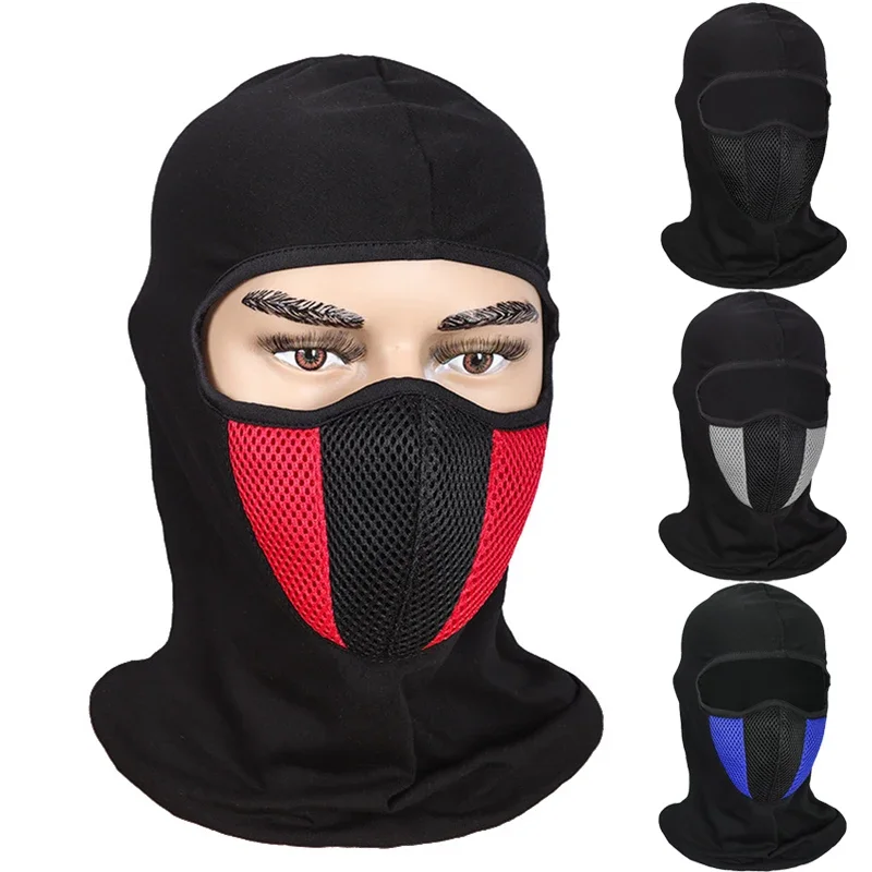 Masque facial intégral respirant pour sports de plein air, cagoule de moto, masque de cou d'équitation de moto, équipement de sauna de cyclisme, crème solaire