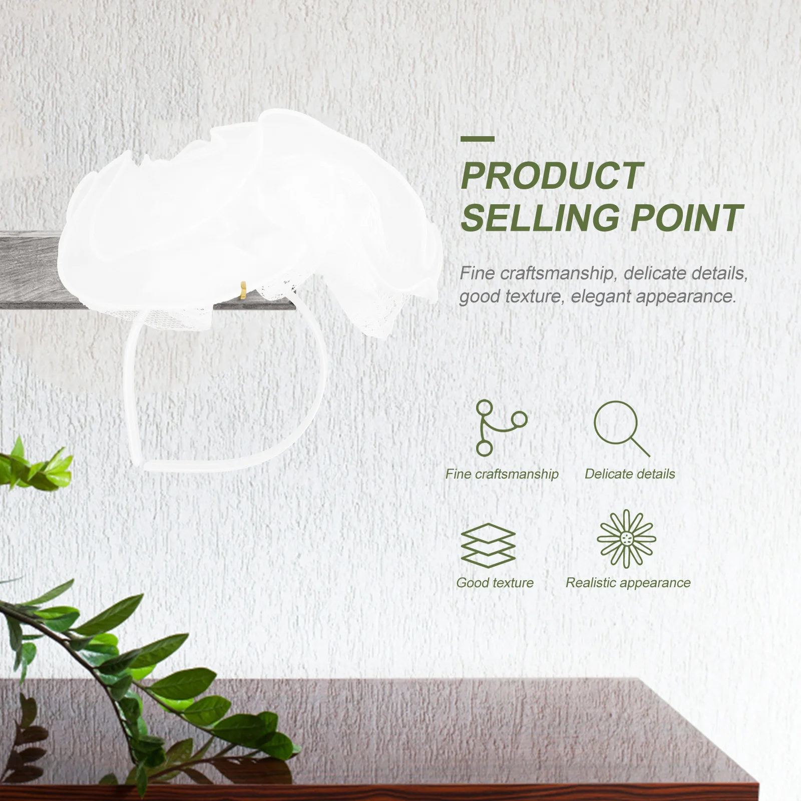 

Bridal Hair Accessories for Women Lace Flower Head Floral Headband Evening Big Bridesmaids Headbands White Wedding Miss