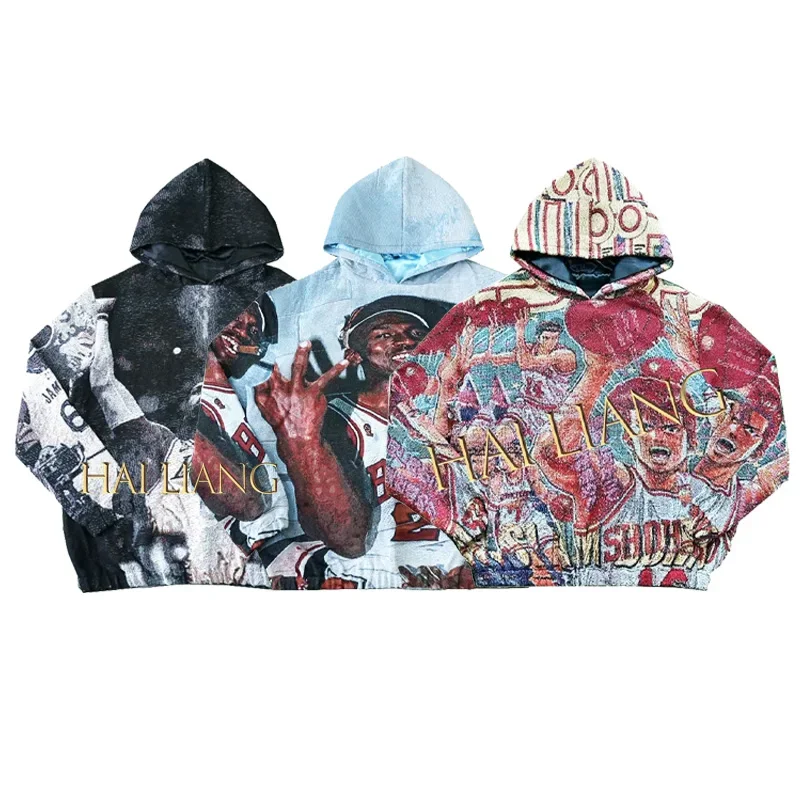 Hot Sale Tapestry Hoodies High Quality Clothing Manufacturers Hip Hop Plus Size Men's Tapestries Hoodie For Men