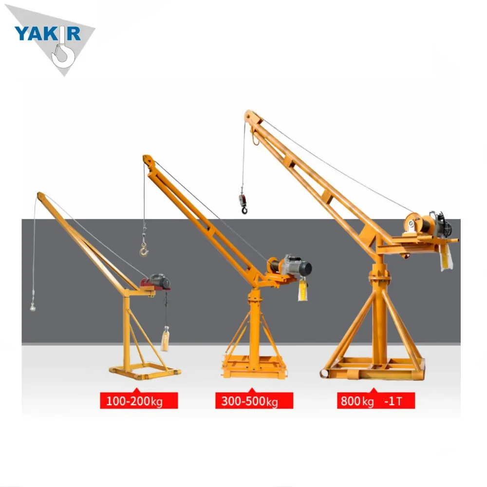 1000kg 1500kg Portable Mini Crane Outdoor Mini Lifting Crane 220V