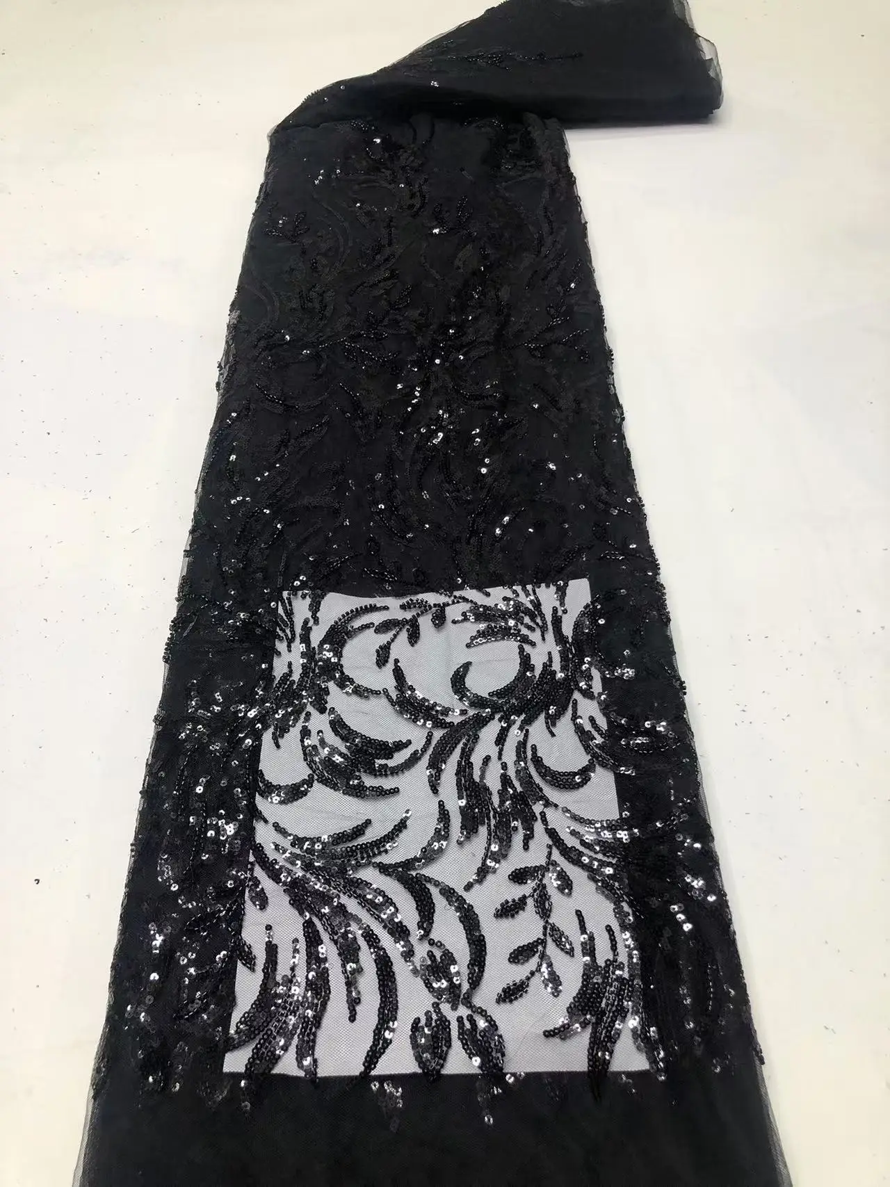 

5 ярдов, роскошная африканская кружевная ткань с блестками, 2026, высокое качество, кружевная ткань с вышивкой для свадебного платья, швейный материал