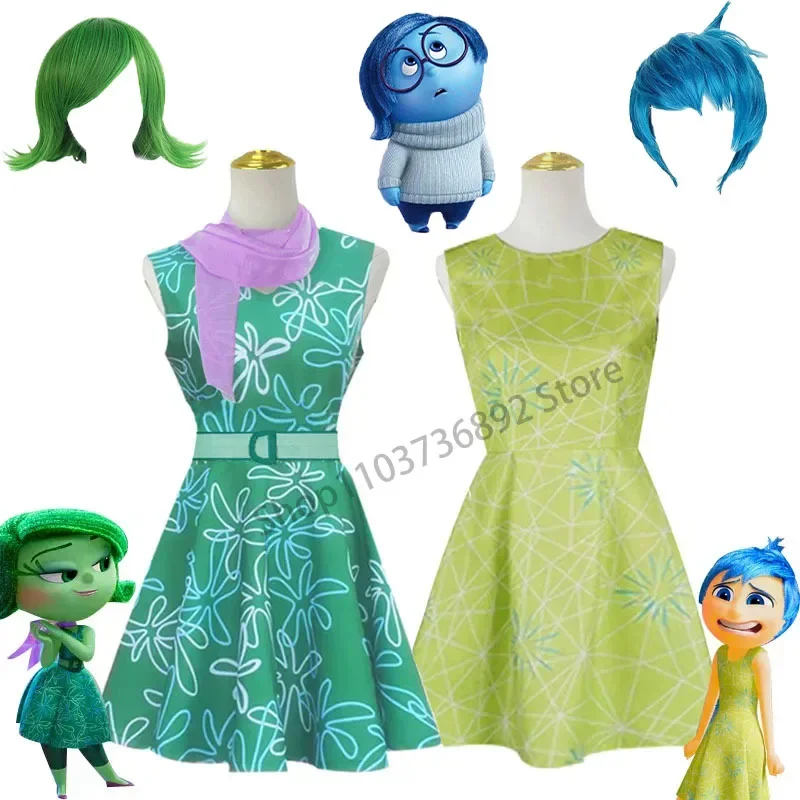 

Joy Movie Inside Cosplay Dress Anime Out 2 Children's Uniforms, Halloween Party, Christmas, Women's Carnival, Girls, Adults