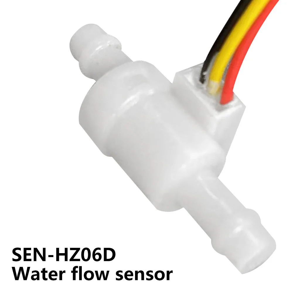 Imagem -04 - Mini Sensor de Fluxo de Água para a Máquina de Café Tamanho Pequeno Interruptor do Medidor de Fluxo de Fluido Sen-hz06d Dc3v 5v 24v 0.05 a 1.5l por Min