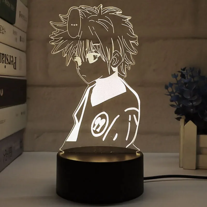 Hunter X Hunter Hisoka Lamp Killua and Gon Led Night Light for Kids Bedroom Decor table light Christmas Gift Acrylic 3d Lamp