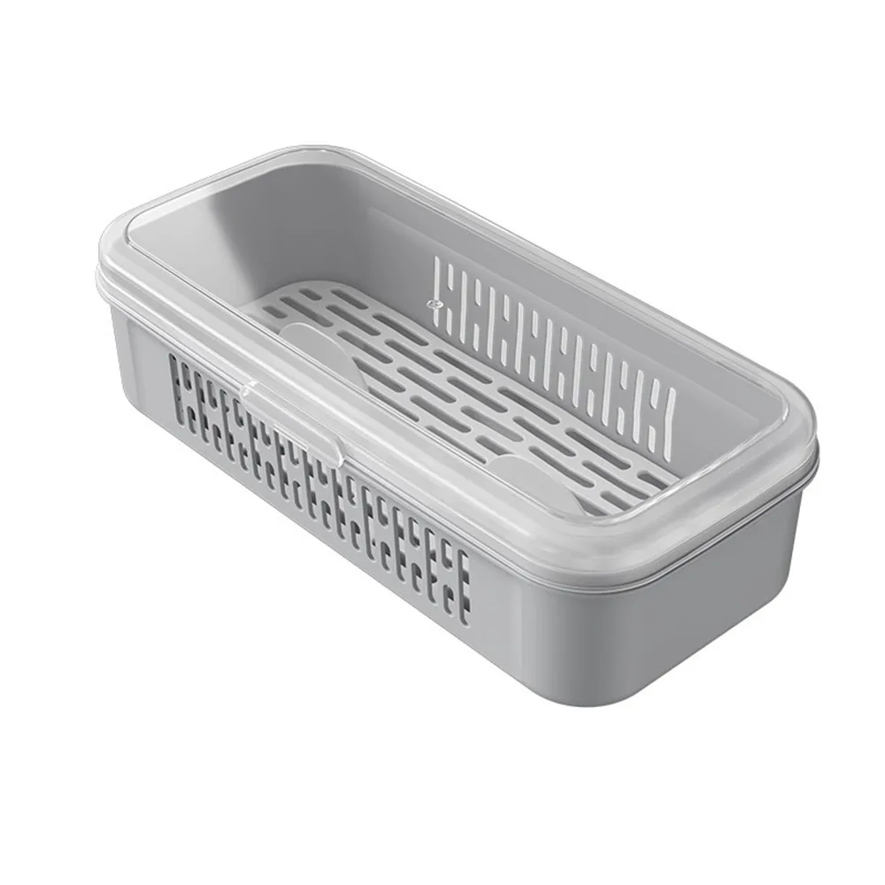 Dustproof Chopstick Drying Box Single Layer Rectangular Shape Chopstick Draining Cage Ventilated Draining Basket