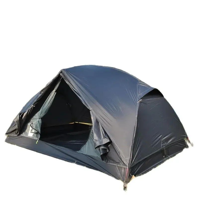 

Ultralight 20D Silicone Coated Cloth 2 Persons Black Huba Tent Aluminum Pole Anti-storm Windproof Luxury Outdoor Tourist Hiking