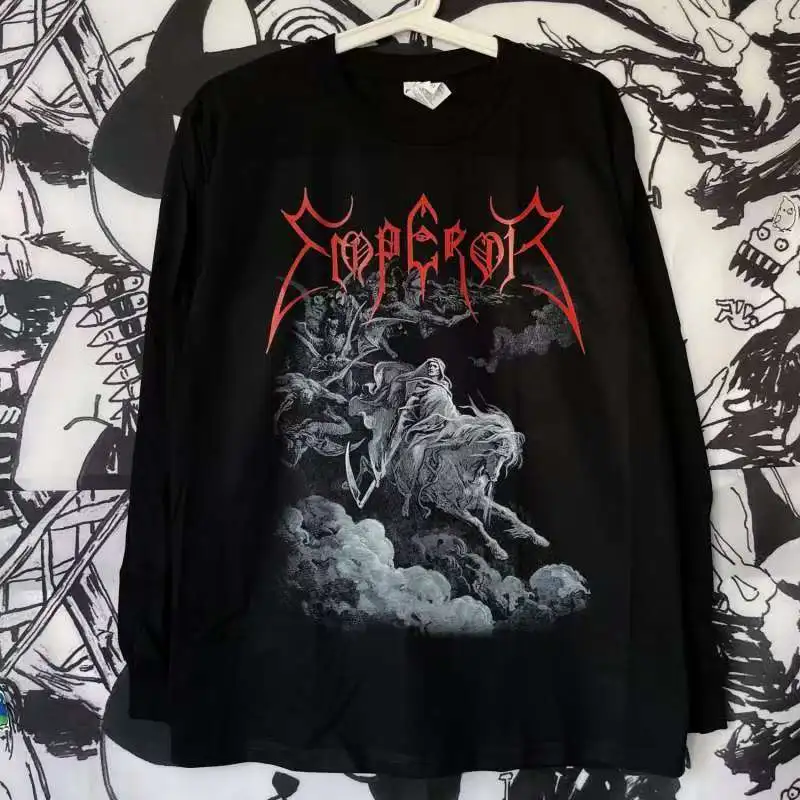 

European American Harajuku Hip-hop Oversized Cotton Round Neck T-shirt Men Y2K Casual Fashion Rock Letter Print Loose Top Women