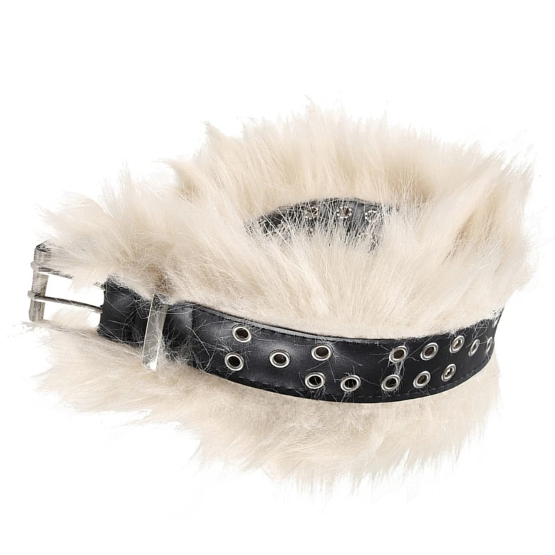 

Punk Styles Metal Eyelet Waistband Plush Leather Belt Trendy Fashion Waist Belt for Trendy Fashion Enthusiasts Dropship