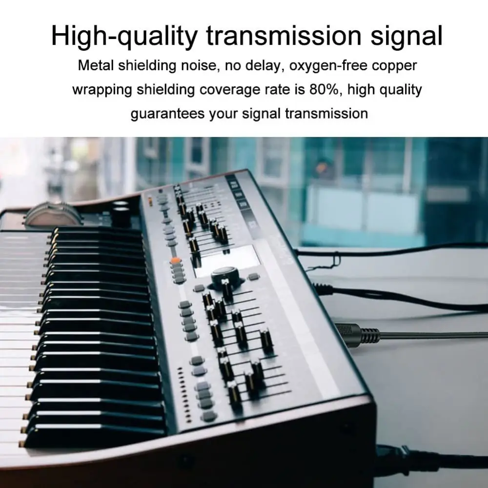 

Male To Male MIDI Cable Copper 5-Pin DIN Plug Audio Extension Cord Multiple Lengths Music Gear MIDI Extension Cable