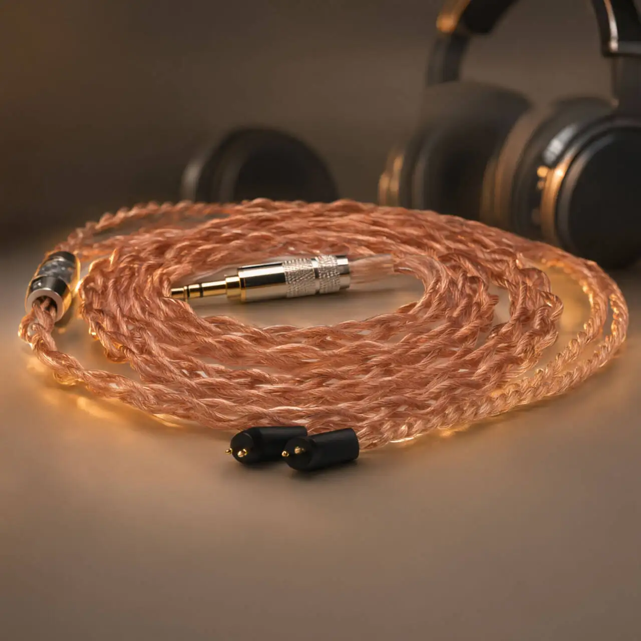 OCC Copper Headphone Cable E54703 140 Cores 0.05mm 4 Strands 0.274mm²   Audio Wire for Etymotic ER4B ER4PT ER4S ER6I ER4