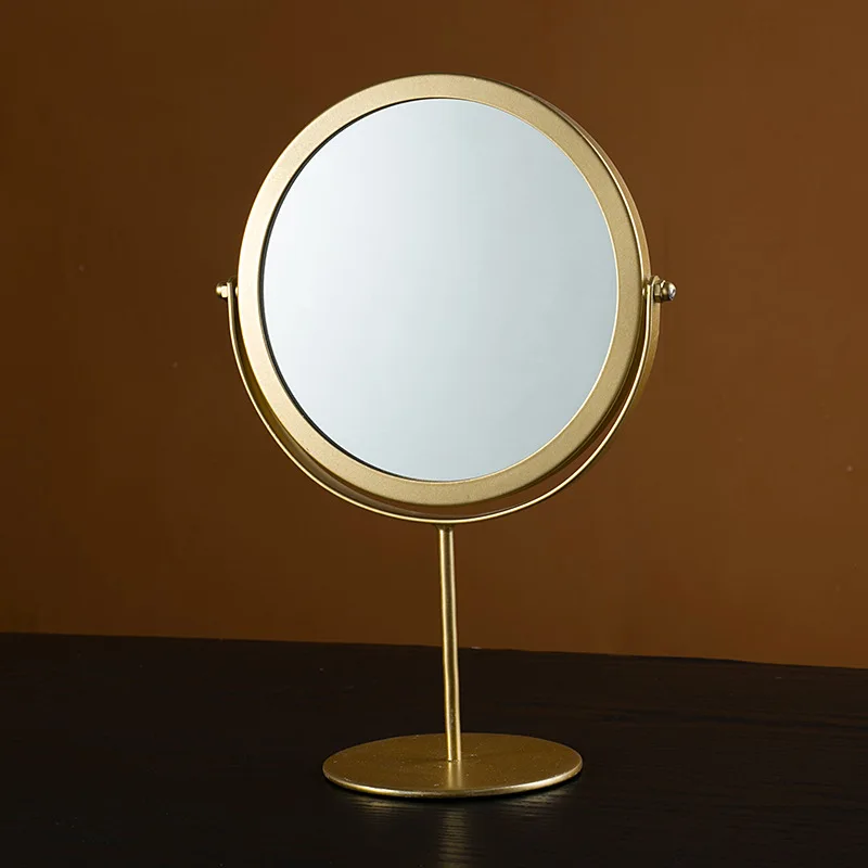 Nordic Desktop Makeup Mirror Dormitory Female Desktop Portable Large Student Small Mirror Home Dressing Mirror For Bedroom