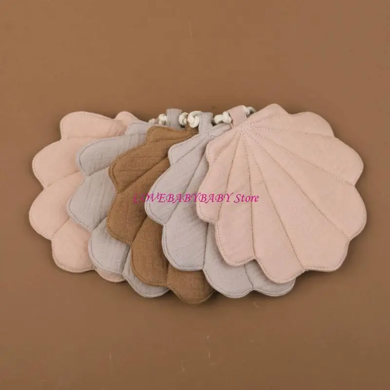 Vỏ sò dễ thương Bunting Banners Cotton Kéo cờ cho trẻ sơ sinh Trang trí bữa tiệc tắm Đồ trang trí tường trang trí tường 4xbc