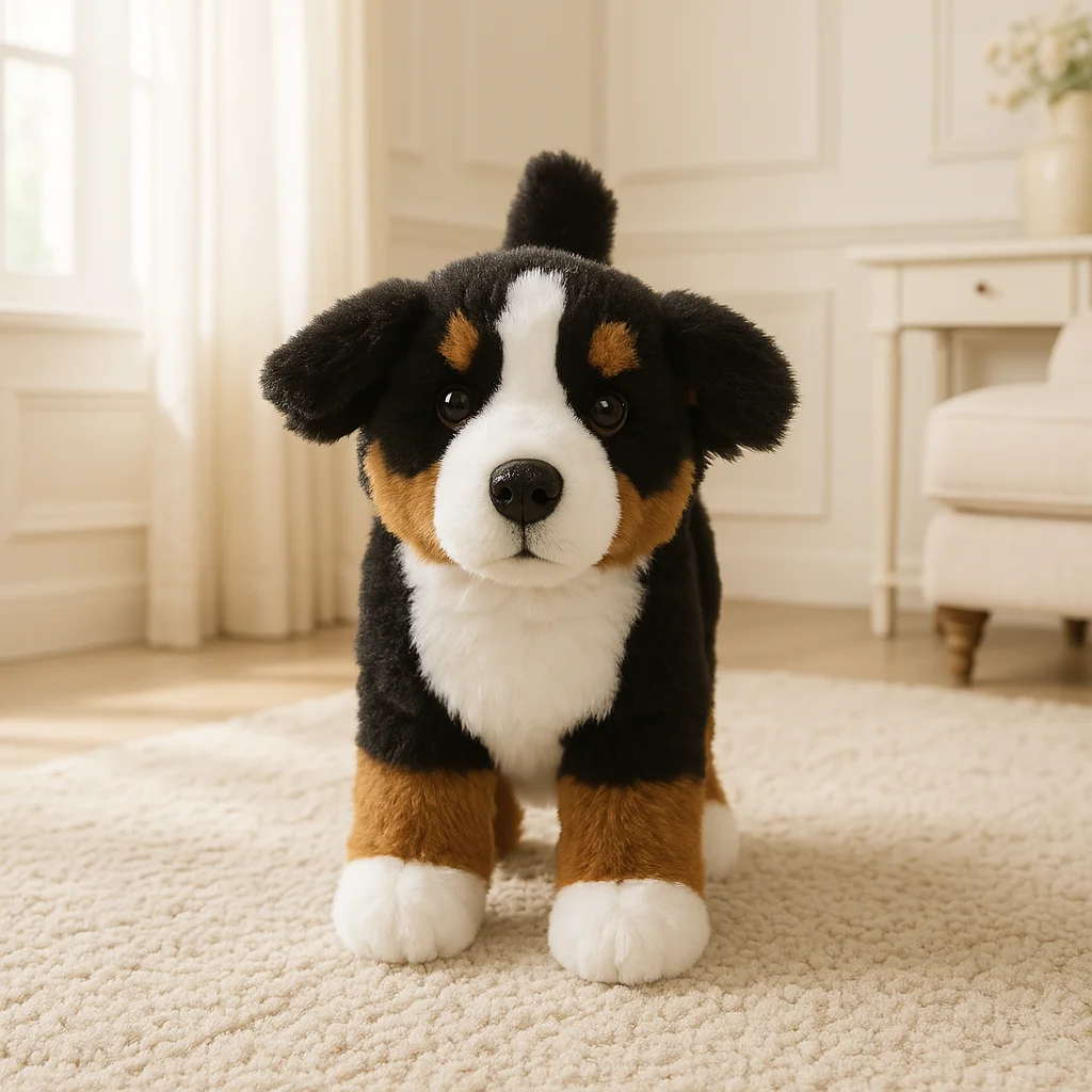 Berner Sennenhond Knuffel 9,8 Inch Super Realistische Hond Pop Troostende Metgezel Pop Kinderen Verjaardagscadeau Hond Shap