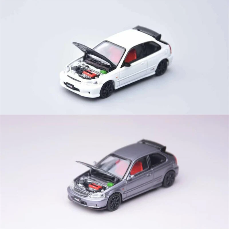

[PreSale] Model1 1:64 Civic Type-R EK9 White Carbon-Hood / Twilight Grey Diecast Model Car
