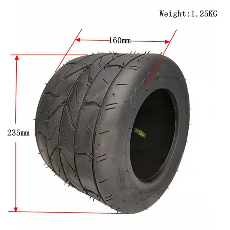2Pcs 10X6.00-6 Tire Motorcycle Tubeless Tire Vacuum Road Electric Scooter Motor Tube 10 Inch Widened Tire 10X6.00-6