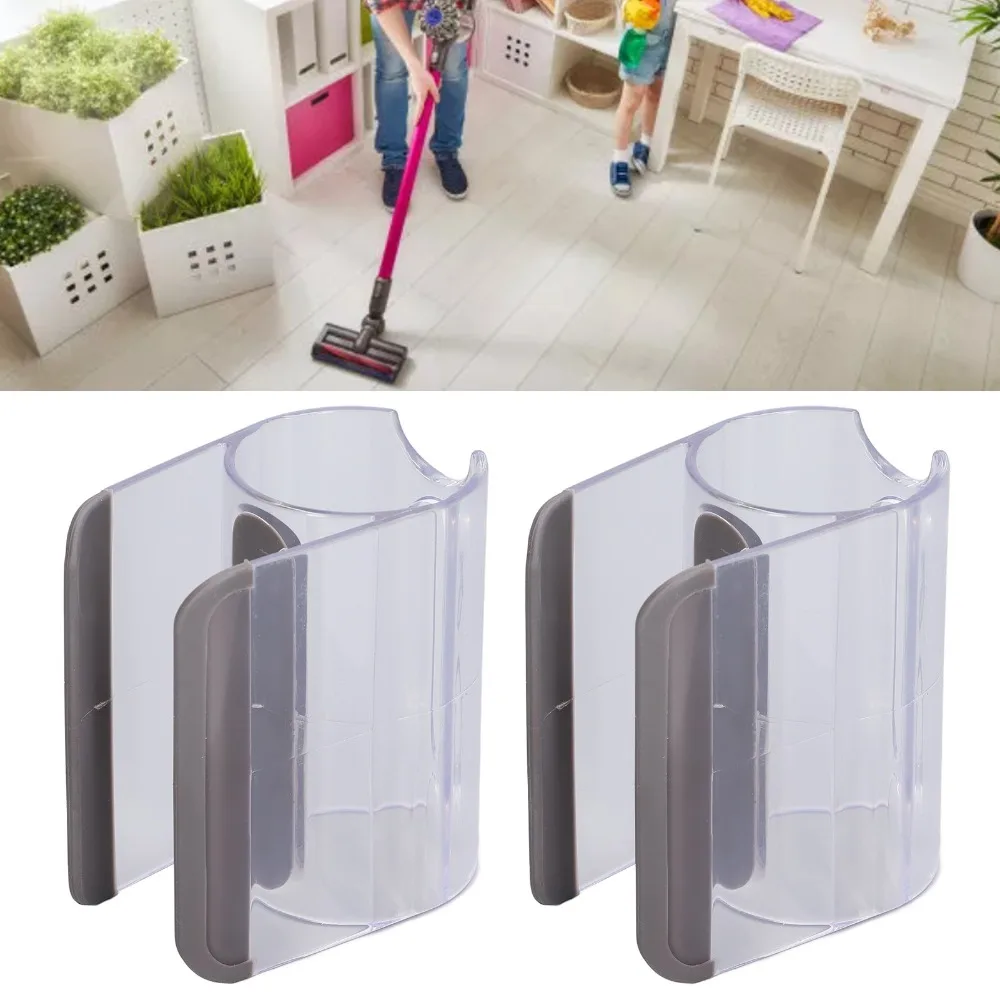 2PCS ABS Vacuum Cleaner Clip Compatible Transparent Vacuum Cleaner Attachment Wall Mountable for Dyson V7/V8/V10/V11