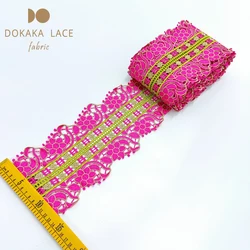 5 Yards Ribbon Bilateral Handicrafts African Style Lace Fabric Cotton Embroidery Stitching Accessories For Wedding Material Sew