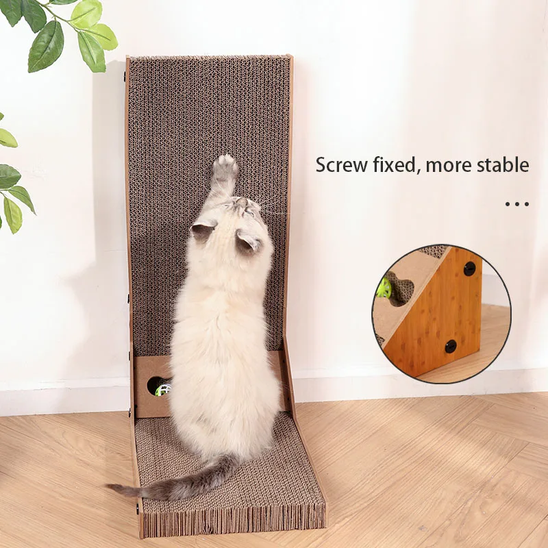 Detachable Cat Scratcher Board L-shaped Cat Scraper Scratching Post for Cats Grinding Claw Climbing Toys Pet Furniture Products