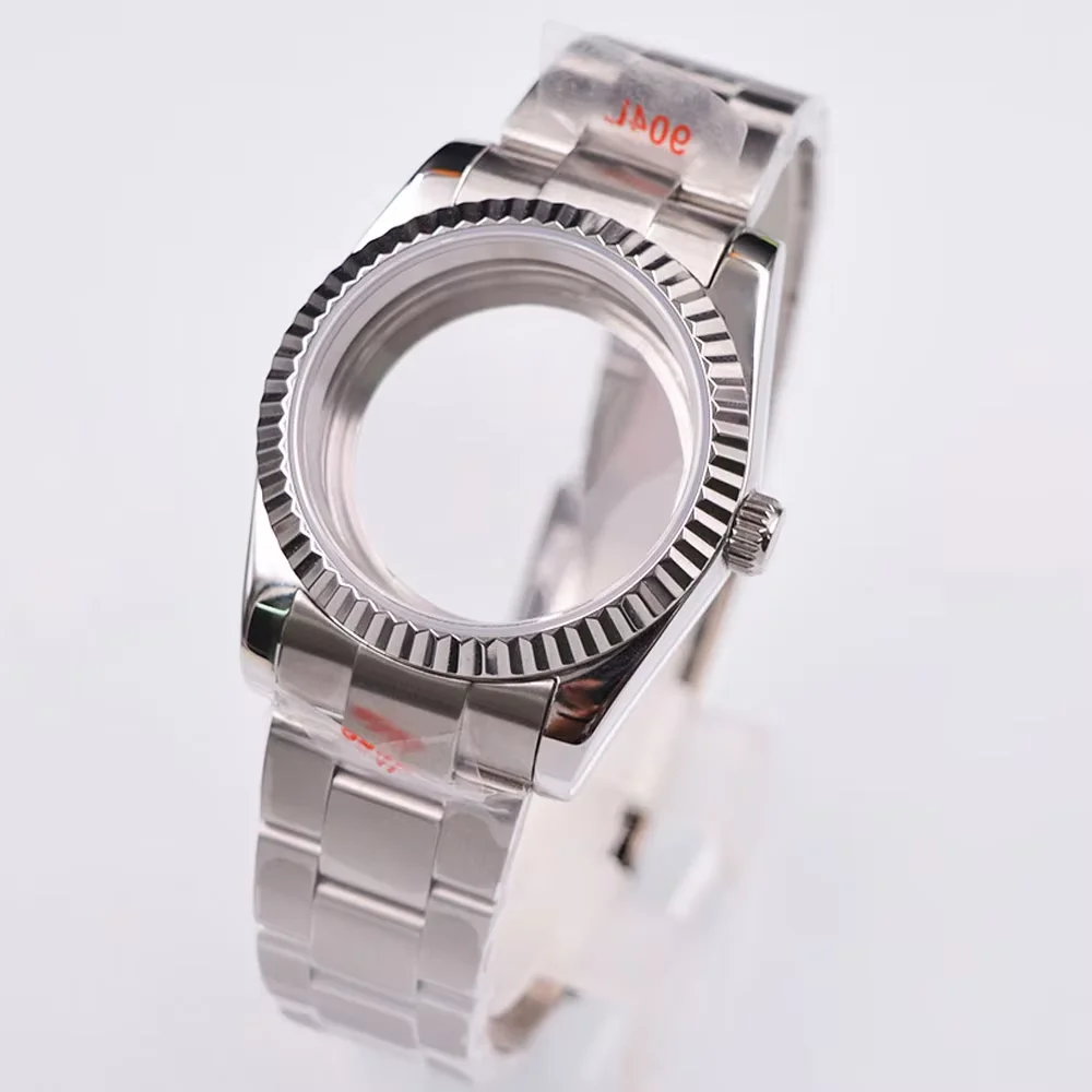 36MM/39MM Watch Case Fit NH35 NH36 PT5000 ETA2824 2836 DG2813 3804 Miyota 8205 8215 821A movement steel bracelet sapphire glass