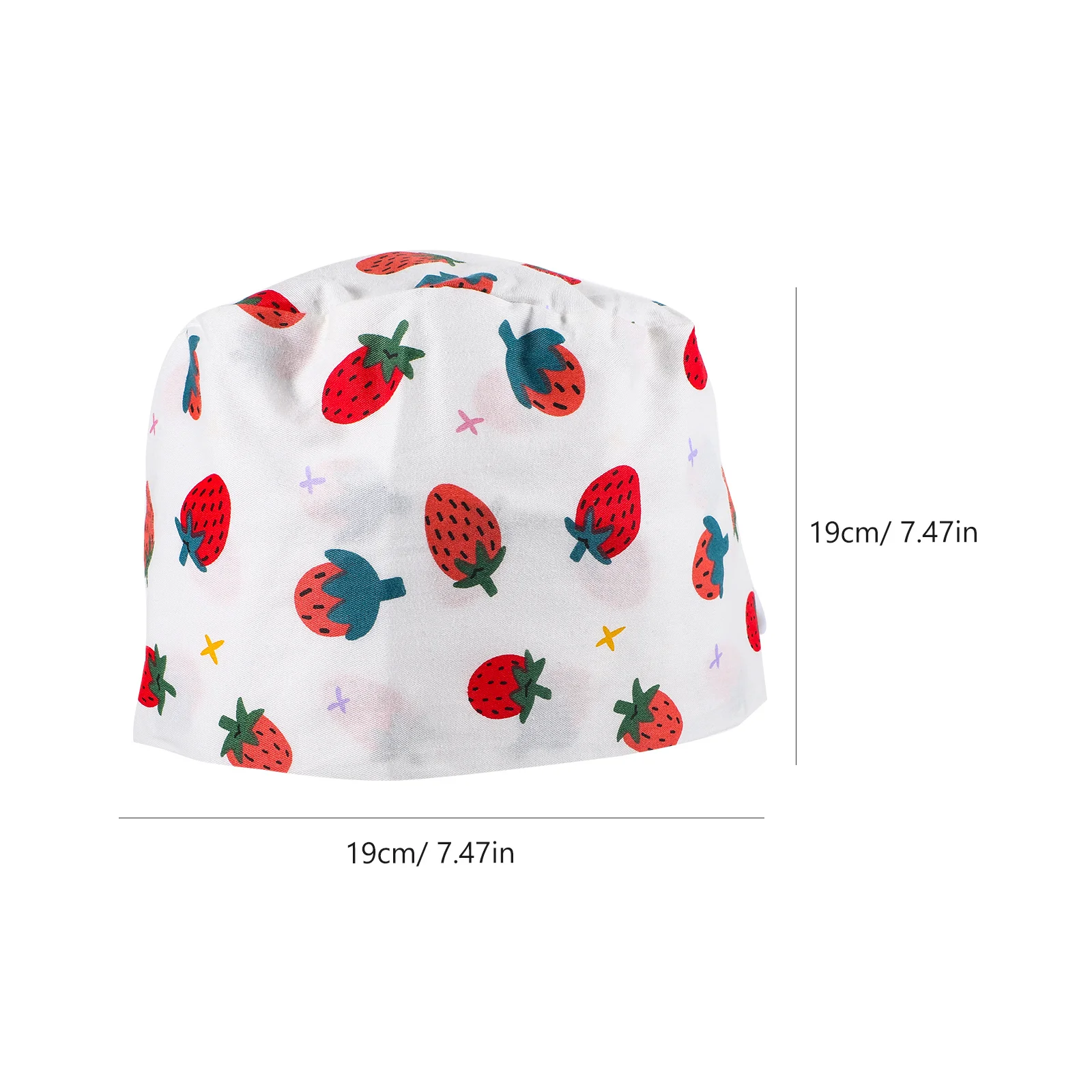 قبعة ممرضة للنساء، قبعة فرك مطبوعة، قبعة عمل، زر إغلاق، مريحة، مناسبة لاستخدام طب الأسنان، مادة قطنية