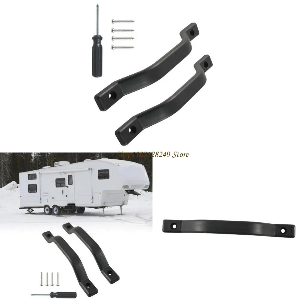 

N5KD 2PCS Замена смены ручка сбора дверной дверь RVS Grab Assist Harder Universal 9.6 -дюймовая ручка вскрытия для прицепа Black