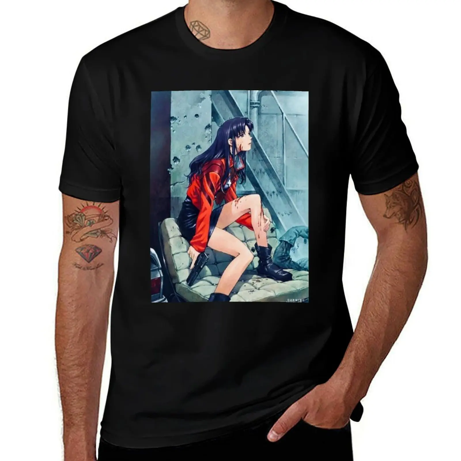 

EVA Misato T-Shirt t shirts for man cotton t shirts for man graphic vintage T-Shirt
