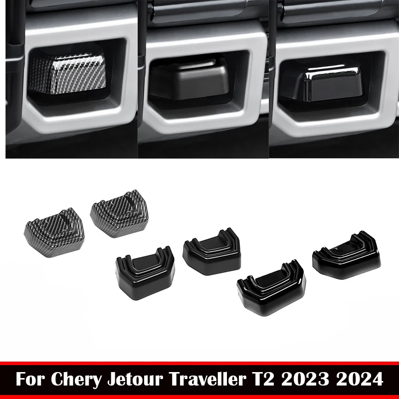 For Chery Jetour Traveller T2 2023 2024 Exterior Trailer Hook Cover Modified Exterior Trim Off-road Trailer Cover Trim Stickers