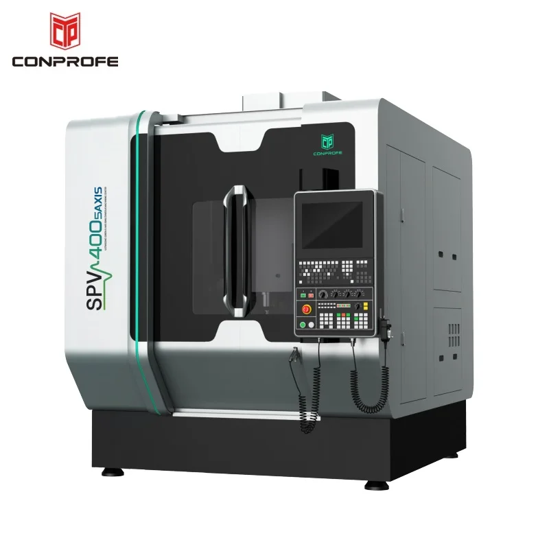 High precision ultrasound vertical five axis machining center 5 axis CNC milling machine for glass alloy metal ceramics