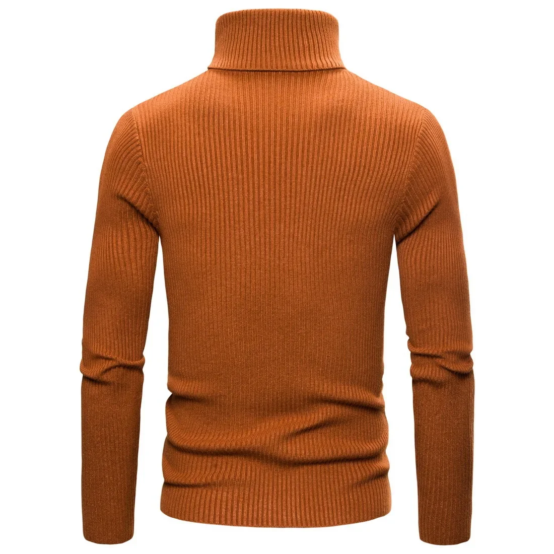 New Men\'s Turtleneck Sweater Male Version Casual All-match Long Sleeved Stripes Knitted Sweater Pullover  Mens Clothing