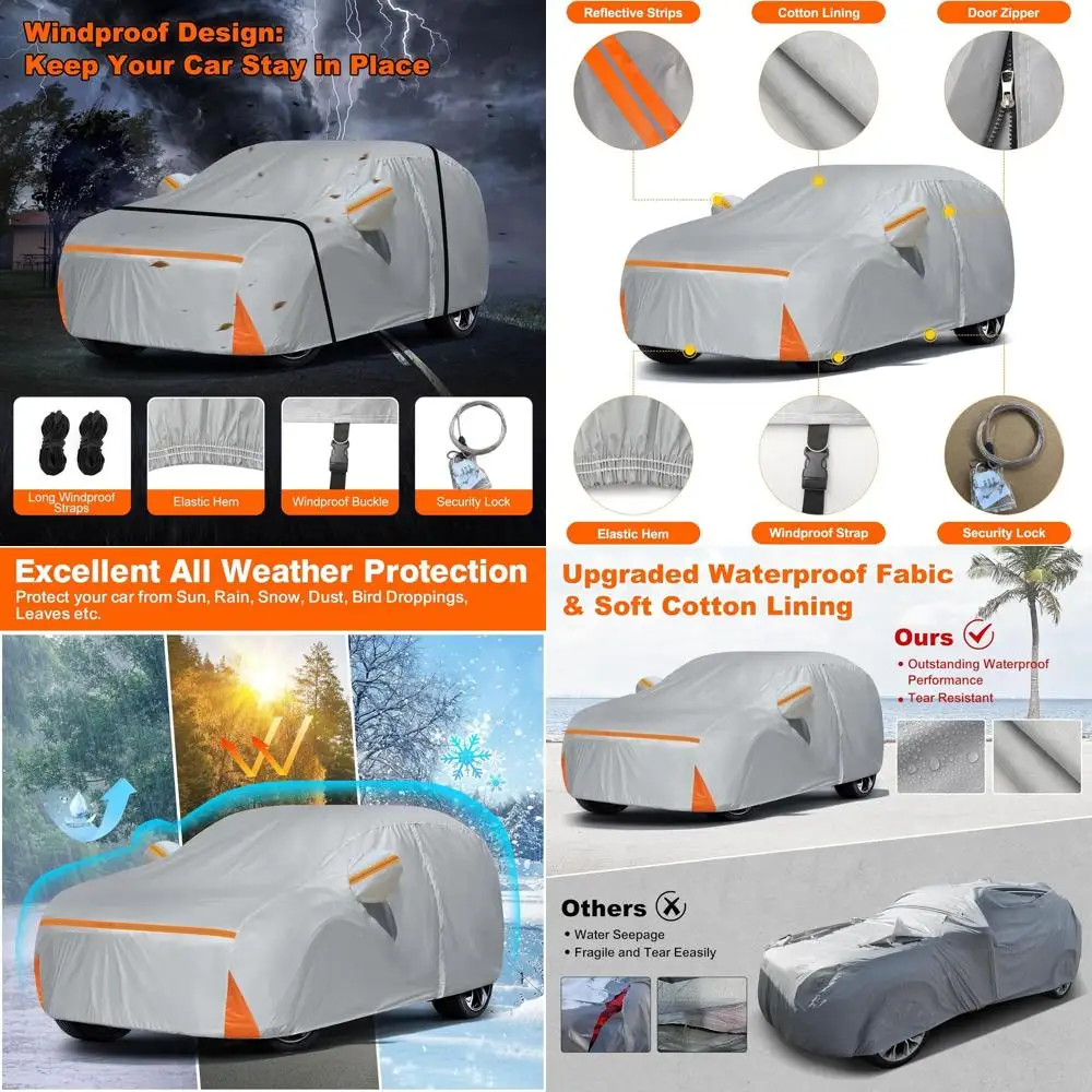 

All-Weather Custom Car Cover for 2022-2025 Wagoneer L/Grand Wagoneer L - UV, Dust, and Weather Protection with Door Zipper and C