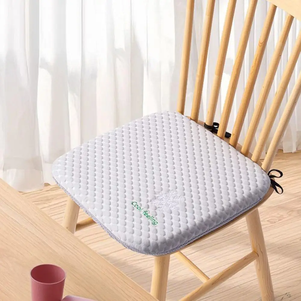 Memory Foam Chair Seat Cushion Anti-Slip Bottom Adjustable Straps Dining Chair Cushion Ultra Soft Rebound