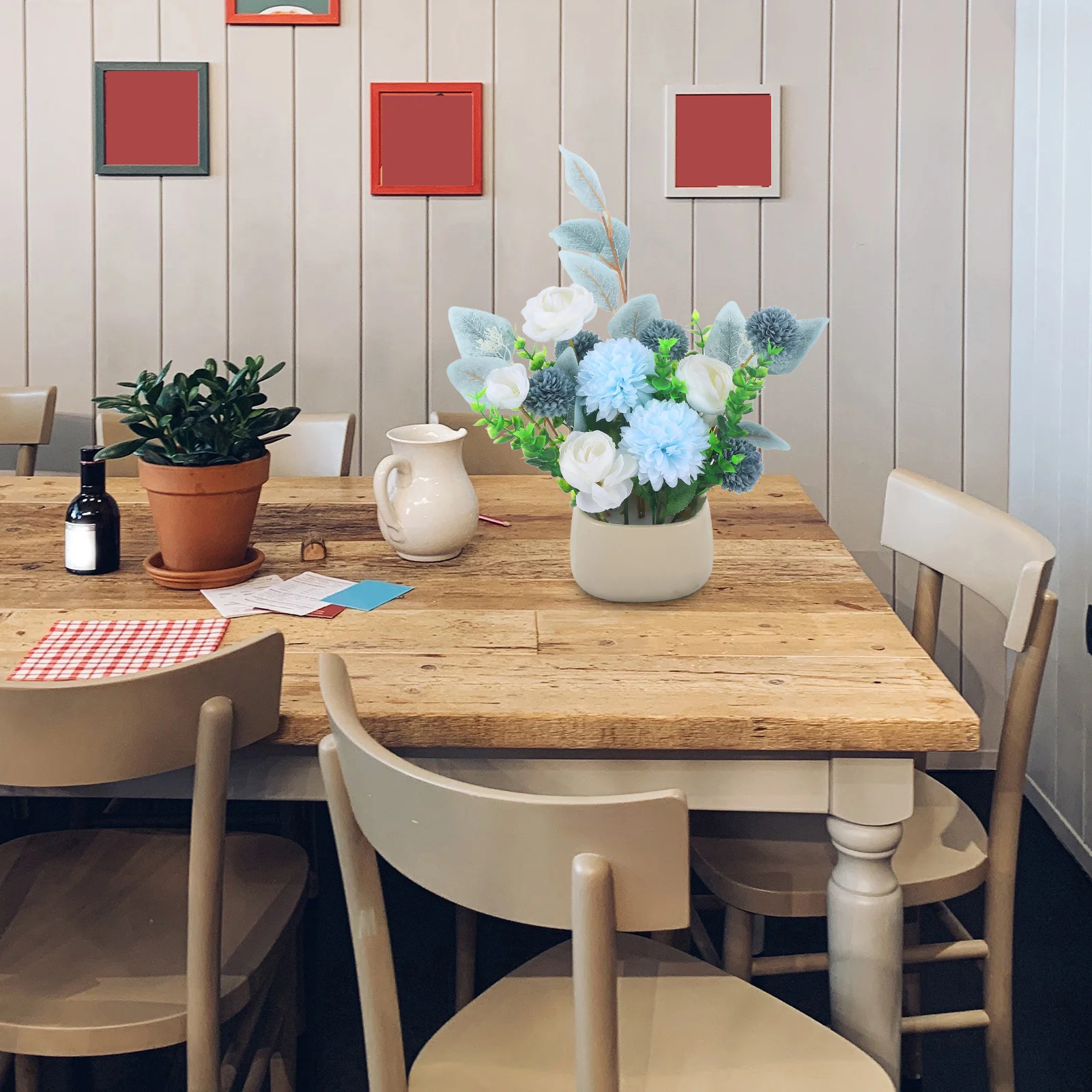 

Realistic Artificial Flower in Pot Small Lifelike Bonsai Decoration Desktop Simulated Potted Plant Indoor Home Office Decor