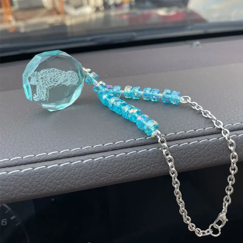 Islam Muslim blue beads quran Allah shahada crystal car hanging car pendant