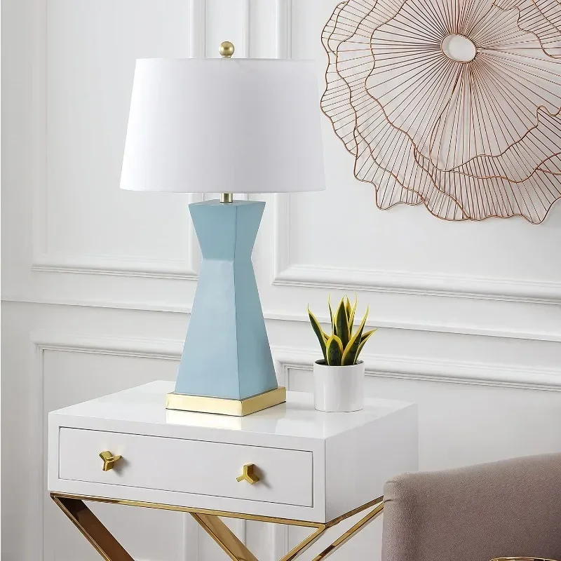 Collection Onder Robins Egg Blue/Gold 27-inch Table Lamp with USB Set of 2