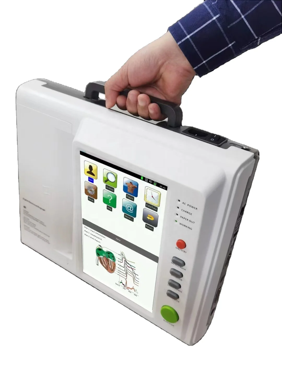 

electrocardiogram 12 leads ekg cheap eletrodo ecg machine with analyzer electrocardiography ecg 12 channel