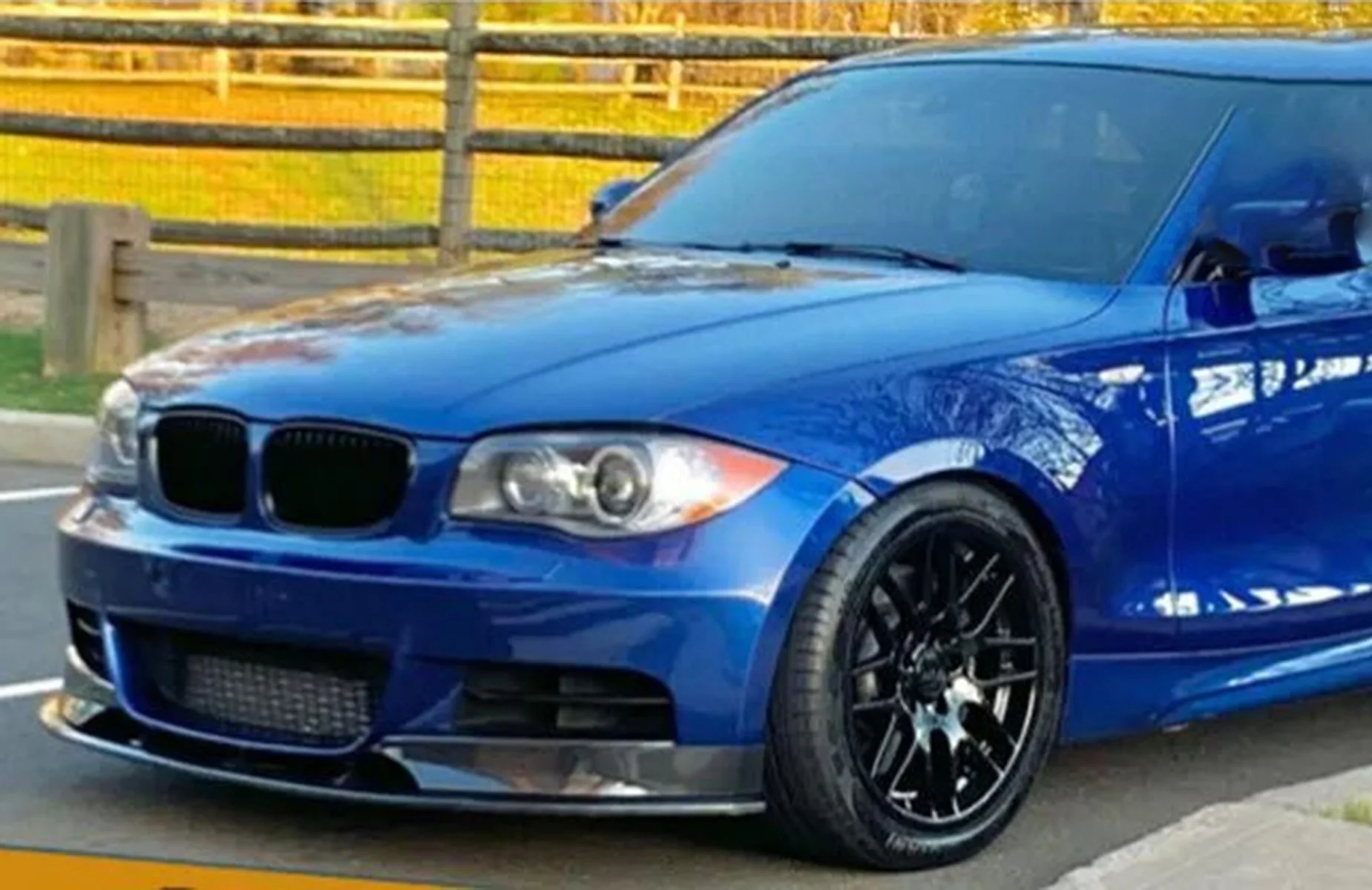 For BMW 1 Series E82 M Sport 2007 2008 2009-2013 Front Bumper Lip Spoiler Splitter Auto Body Kit Cars Accessories Glossy Black