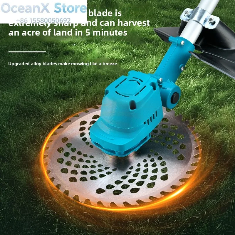 Brushless Cordless Handheld Grass Trimmer, Compact Multi-Function Home Weed Eater with Fast Charging